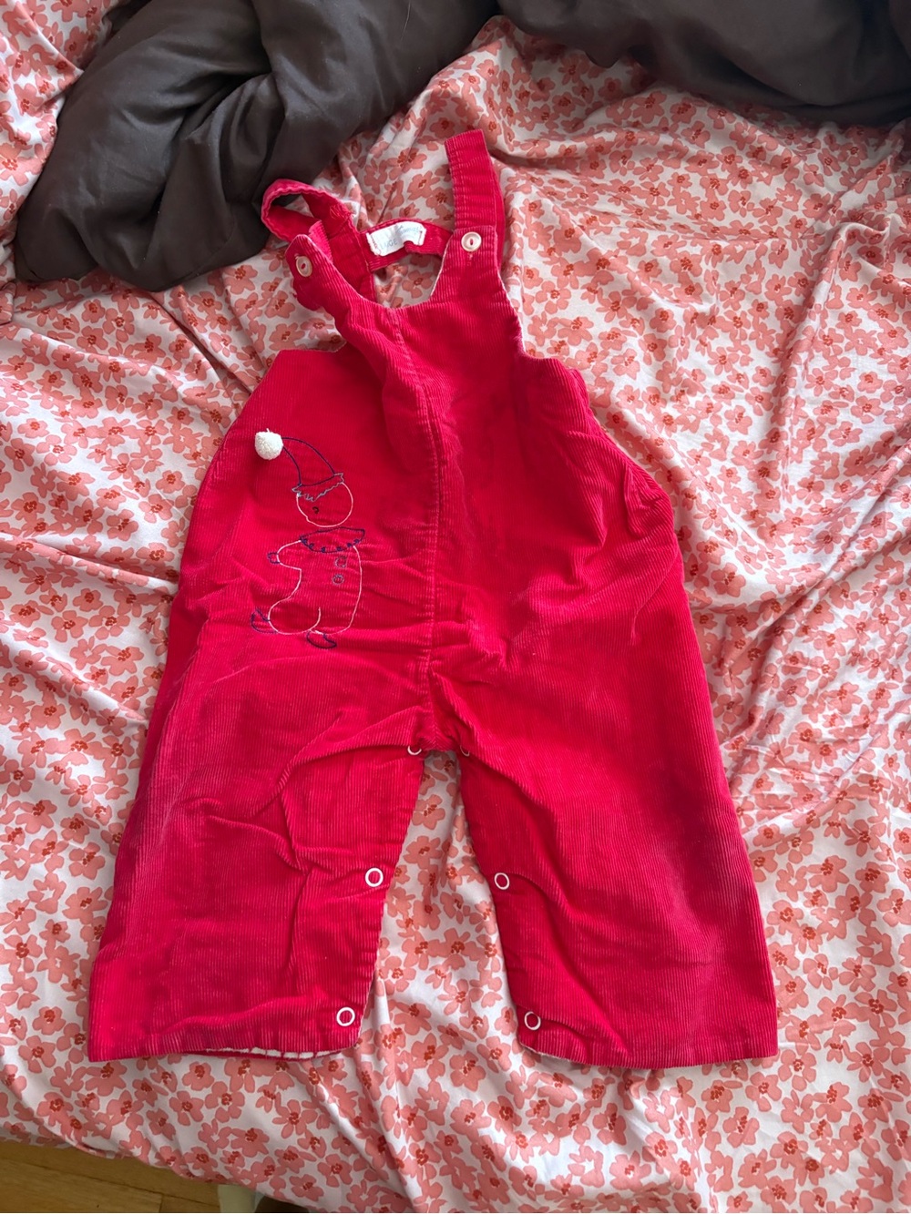 Red Corduroy Baby Overalls - Brand Unspecified